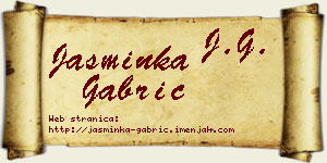 Jasminka Gabrić vizit kartica